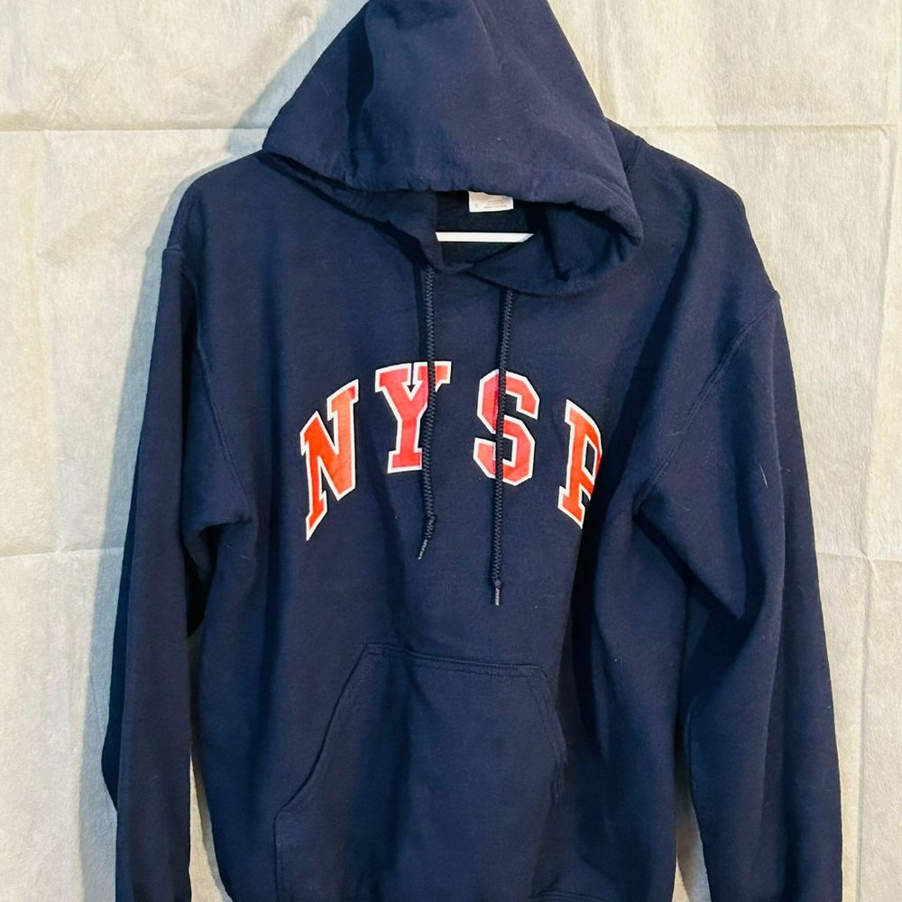 NYSP Heavy Blend Gildan Hoodie Unisex Blue Size Small